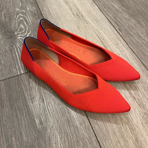 ROTHYS The Point II Flats, Lollipop Red- Size 8.5 - Picture 4 of 13